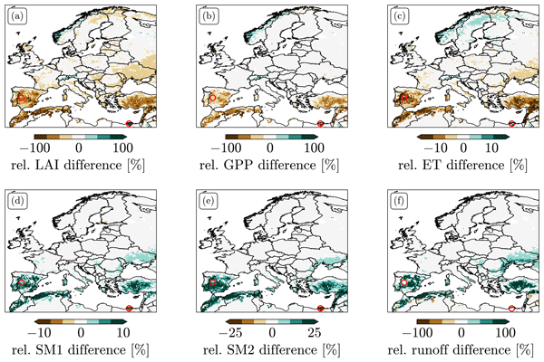 HESS - Bias-blind and bias-aware assimilation of leaf area index into the  Noah-MP land surface model over Europe